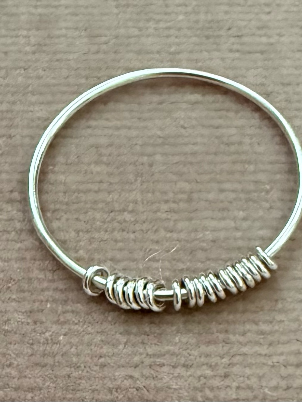 Loren Stewart Sterling Silver Ring with moveable silver discs. Size 11